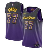 Los-Angeles-Lakers-Lake-Show-77-Luka-Doncic-Nike-Purple-Jersey